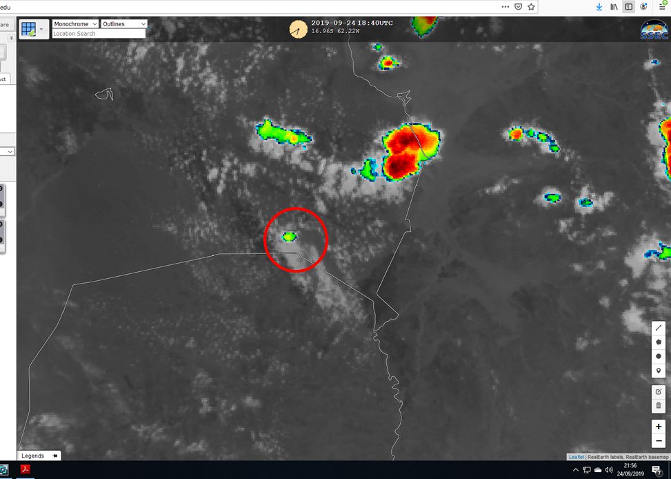 Right now trough #goes16 #realearth new #PyroCb blowing in the fire between #Bolivia #Paraguay the FOURTH this season. Lot to learn <a href="/bomberscat/">Bombers</a> <a href="/FireWeatherLab/">SJSU FireWeatherLab</a> and to discuss