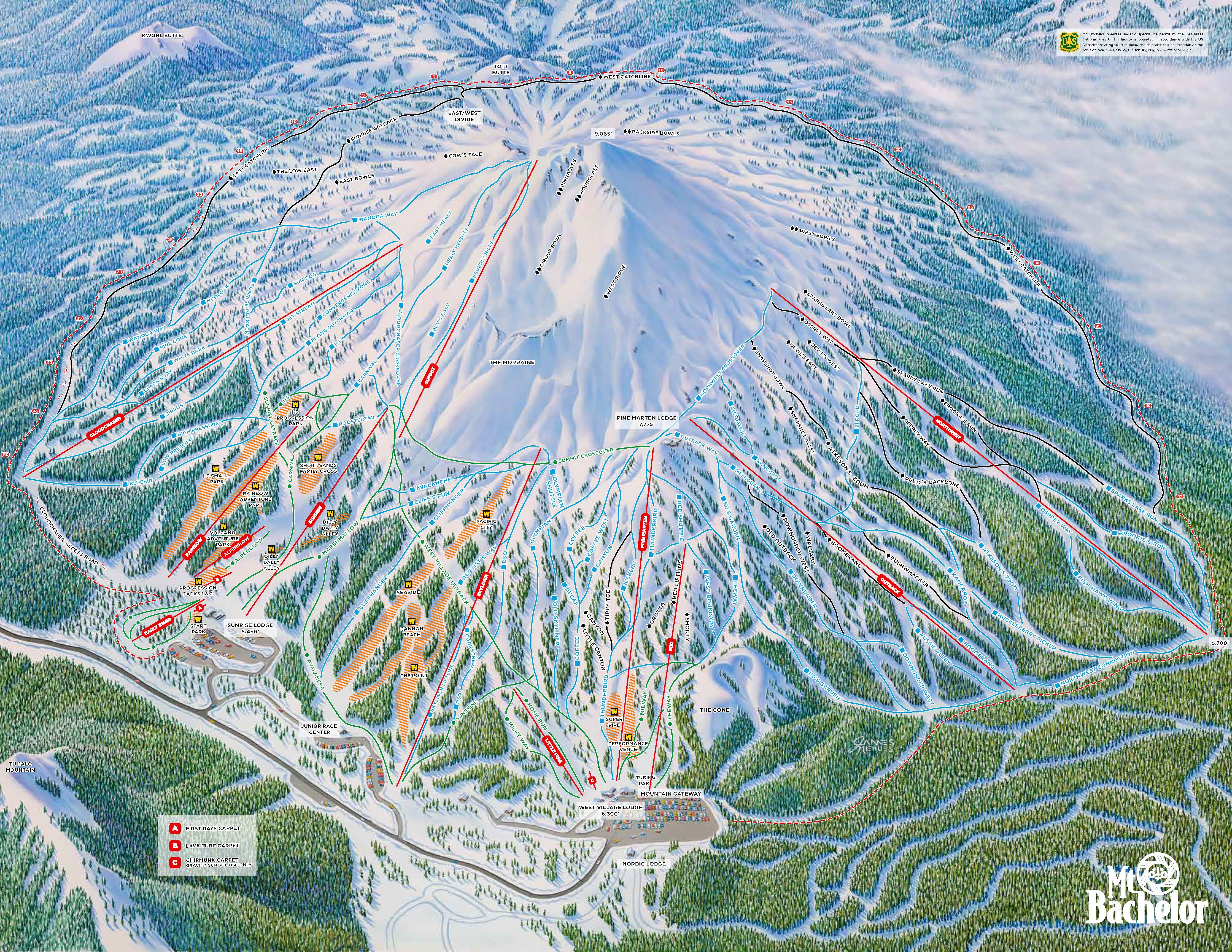 Trail Map Mt Bachelor Mt. Bachelor On Twitter: "New Trail Map Release! The 2019/20 Map Was  Hand-Painted By Renowned Mountain Landscape Artist @Jamesniehues. We Are  Also Proud To Announce The Names Of The New Lifts Located