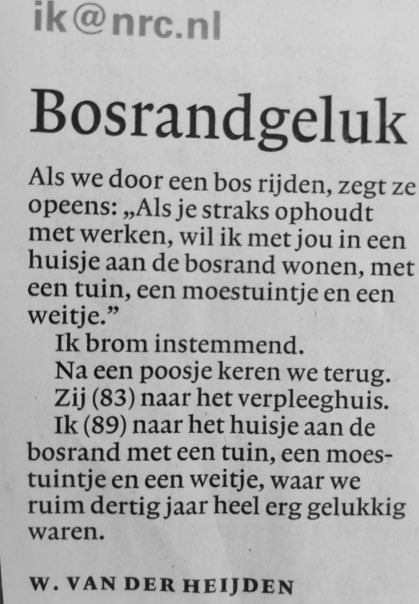 ‘Bosrandgeluk’ 

(via whatsapp)