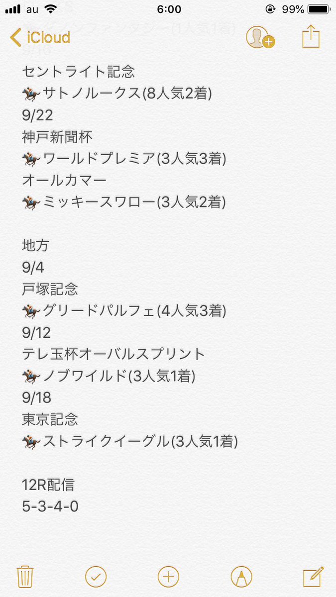SHOW598711257's tweet photo. おはようございます☀
9月の重賞は12R推奨して◎全て馬券内。10番人気や8番人気もいるので中々の成績。
先週までは連続的中がモチベーションでしたが今は9月のこの成績がモチベーション。
なので、このツイートをいいね・RTで今週の重賞を5名ずつ予想送ります！
いいね→シリウスS
RT→スプリンターズS https://t.co/6qIs6pPyRC