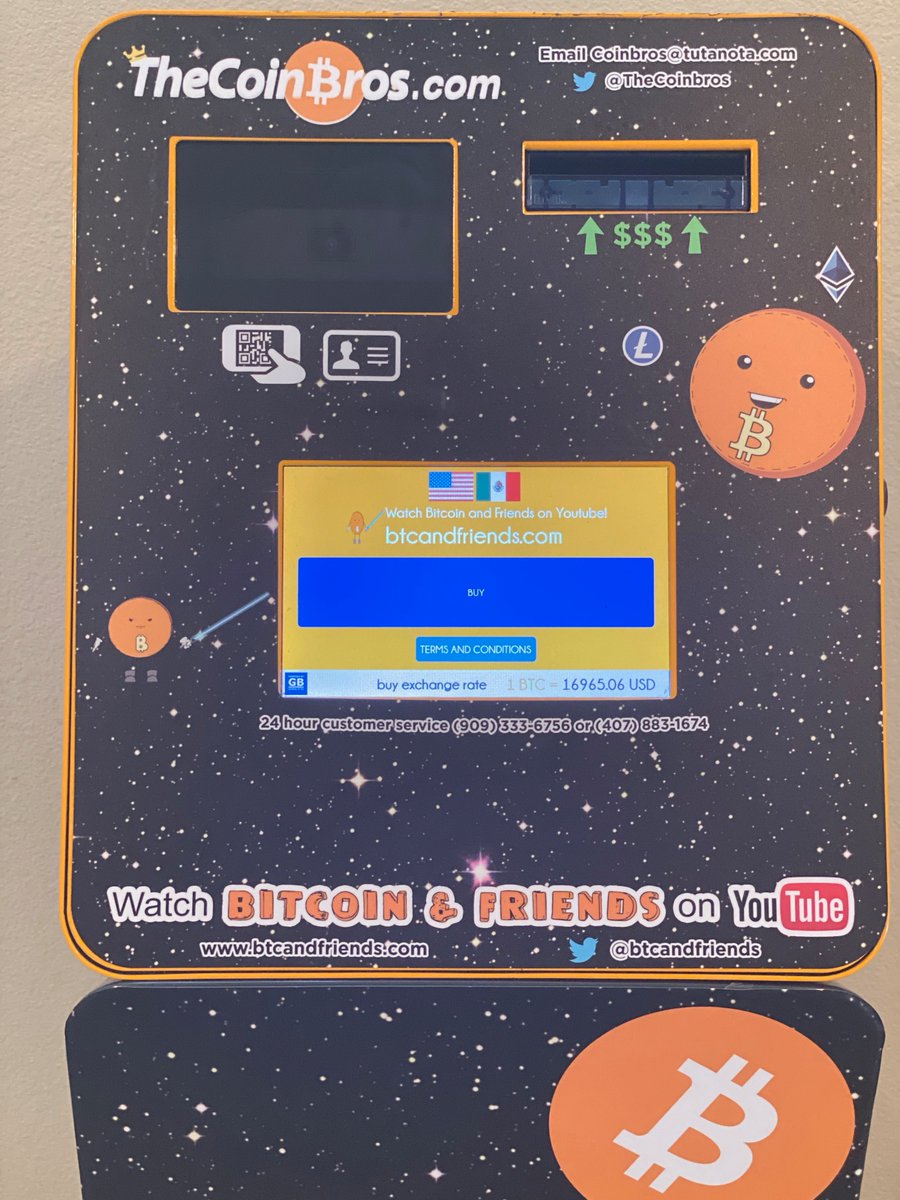 btcandfriends's tweet photo. Keep your eyes open for "Bitcoin &amp; Friends" branded Bitcoin ATM's from @TheCoinBros - https://t.co/CanHy60FDg in LA and Florida and more locations coming soon. 😍 https://t.co/PDqb7HVNpk