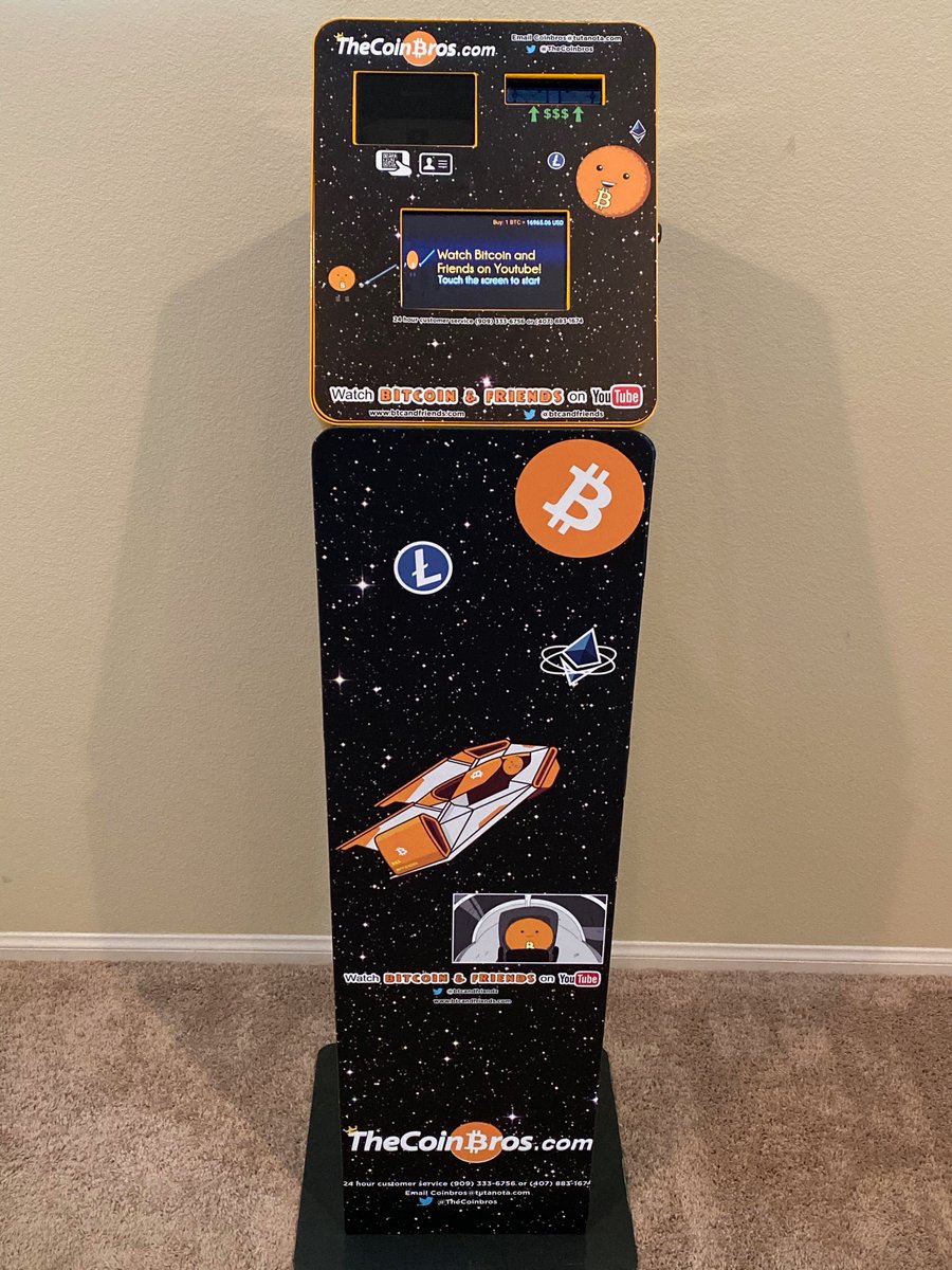 btcandfriends's tweet photo. Keep your eyes open for "Bitcoin &amp; Friends" branded Bitcoin ATM's from @TheCoinBros - https://t.co/CanHy60FDg in LA and Florida and more locations coming soon. 😍 https://t.co/PDqb7HVNpk
