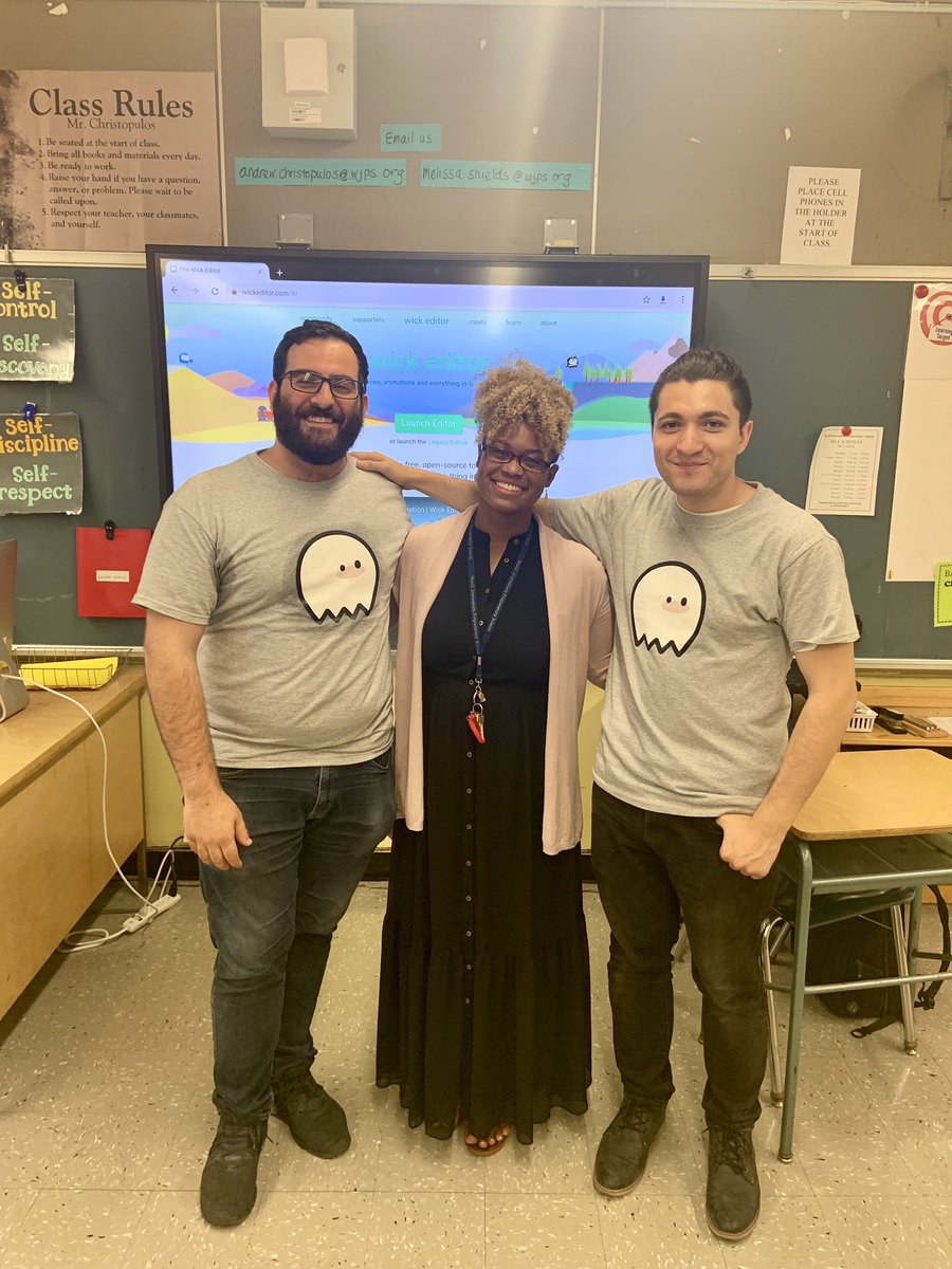 WJPSHighlight's tweet photo. Thank you @WickEditor Creators, @Lucapodular Luca Damasco (WJPS Class of 2013) and Zach Rispoli for training our students on web animation! #WickEditor #wjpsnews @wjpspc @JanineWerner6 @MrPetrotta https://t.co/P3eHOGieC6