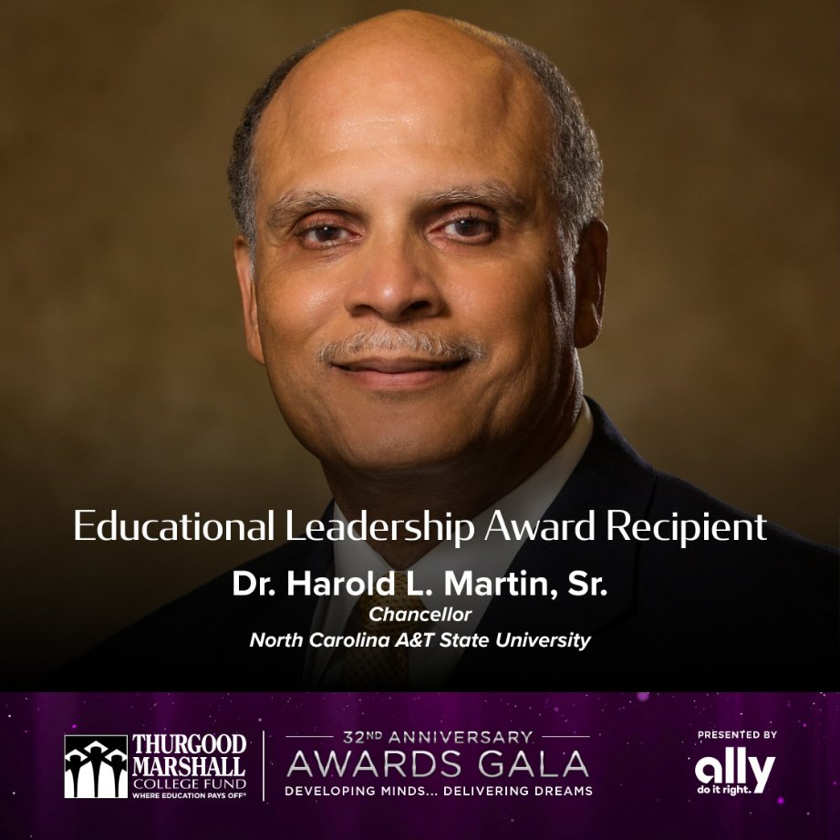 ncatsuaggies's tweet photo. A well-deserved honor!! Congratulations Chancellor @WhoIsHLM.  👏Your forward and strategic thinking has catapulted A&amp;T toward a preeminent institution of excellence. #AggiesExcel #AggiesDo https://t.co/PwQFX5TPTc