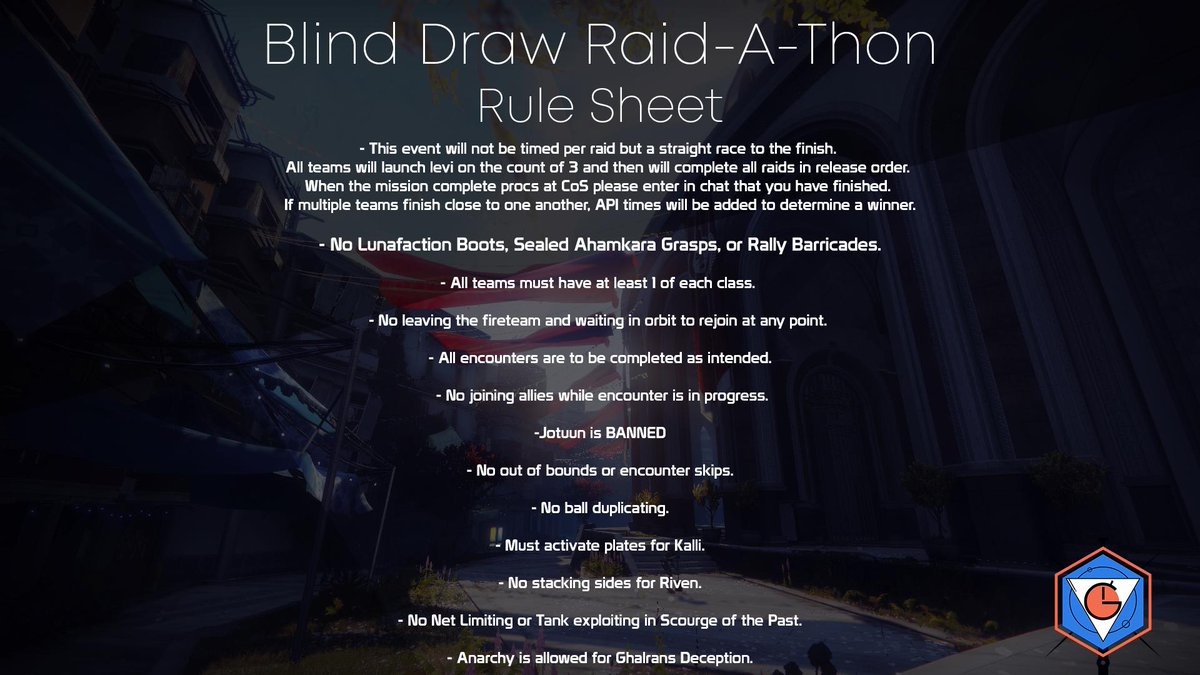 Its the week of our Raid event! Our Organisers and Participants are all excited for this Saturday to come round. In the mean time, we have some announcements going out over the next couple of days, starting with the events rules right here!