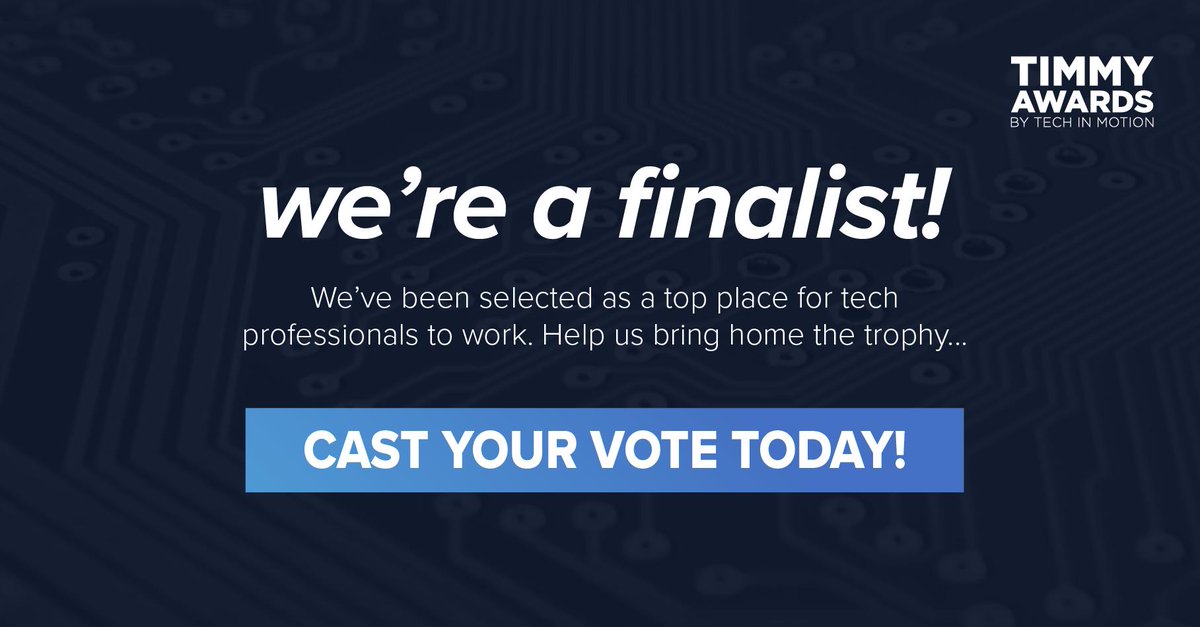 mHelpDesk's tweet image. We’re a #TimmyAwards Best Tech Work Culture ﬁnalist! Help our team take home the trophy by voting up to once per day: bit.ly/2ksNmhr #dctech