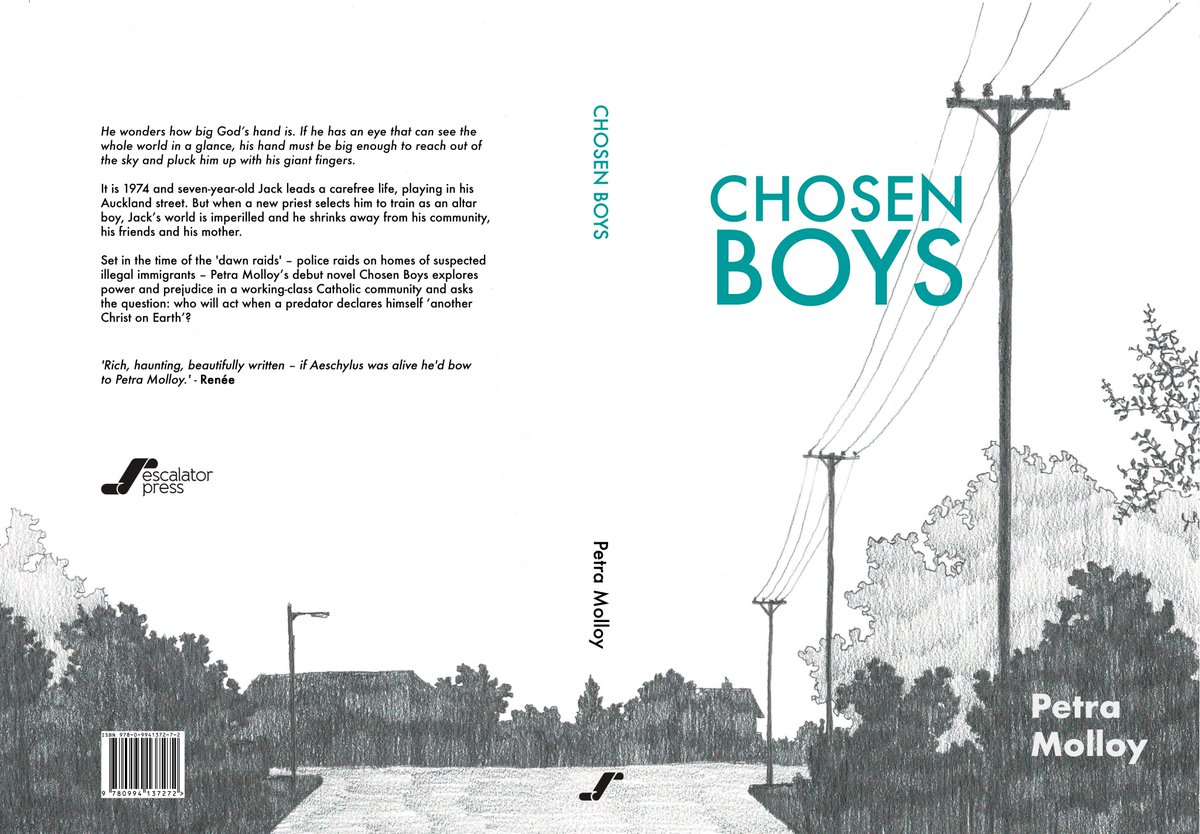 EscalatorPress's tweet photo. We're excited to announce Chosen Boys, the striking debut novel by Petra Molloy. Releasing on October 7th, it's available now for pre-order on our website, and will be available at all good bookstores after release!
https://t.co/kyBQq4UYpB https://t.co/lF73Gl5CzS