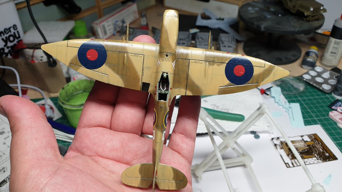 Plastic_Alchem's tweet photo. And decals done. Tomorrow gloss varnish and then weathering. Almost done. #scalemodel #plasticmodel #collectors #spitfire #plasticmodelling #plasticmodelkits #plasticalchemist #172scale #oneofakind #Construction #ww2 #plasmo #modelcraft #scalemodelworld #plasticmodelsworld #kit https://t.co/y0wgQTKknB