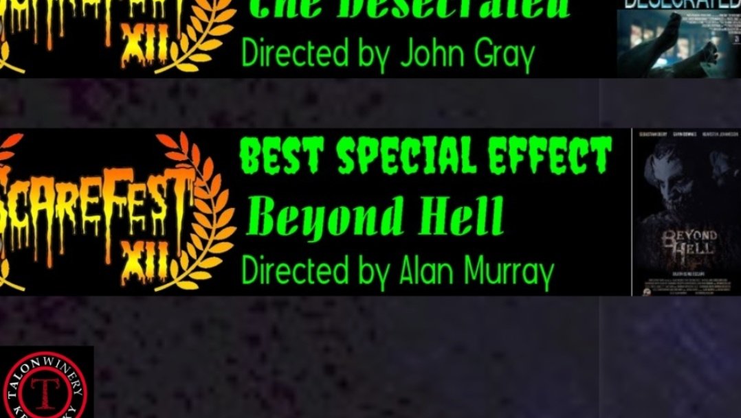 Congrats on best special effect <a href="/TheScarefest/">The Scarefest</a> <a href="/AlMurrayFilms/">Alan Murray</a> <a href="/BeyondHellFilm/">Beyond Hell</a> It was awesome to meet some of the Canadian horror family! Hopefully the film festival improves their tech in future 😅
