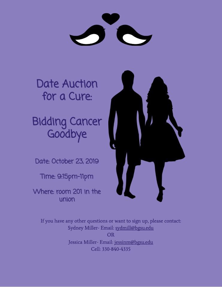 CACBGSU's tweet photo. Save the date 😉 Our Date Auction for a Cure is October 23rd! Spread the word and DM us if you or anyone you know would like to participate!! https://t.co/fqUmq9ZYJU