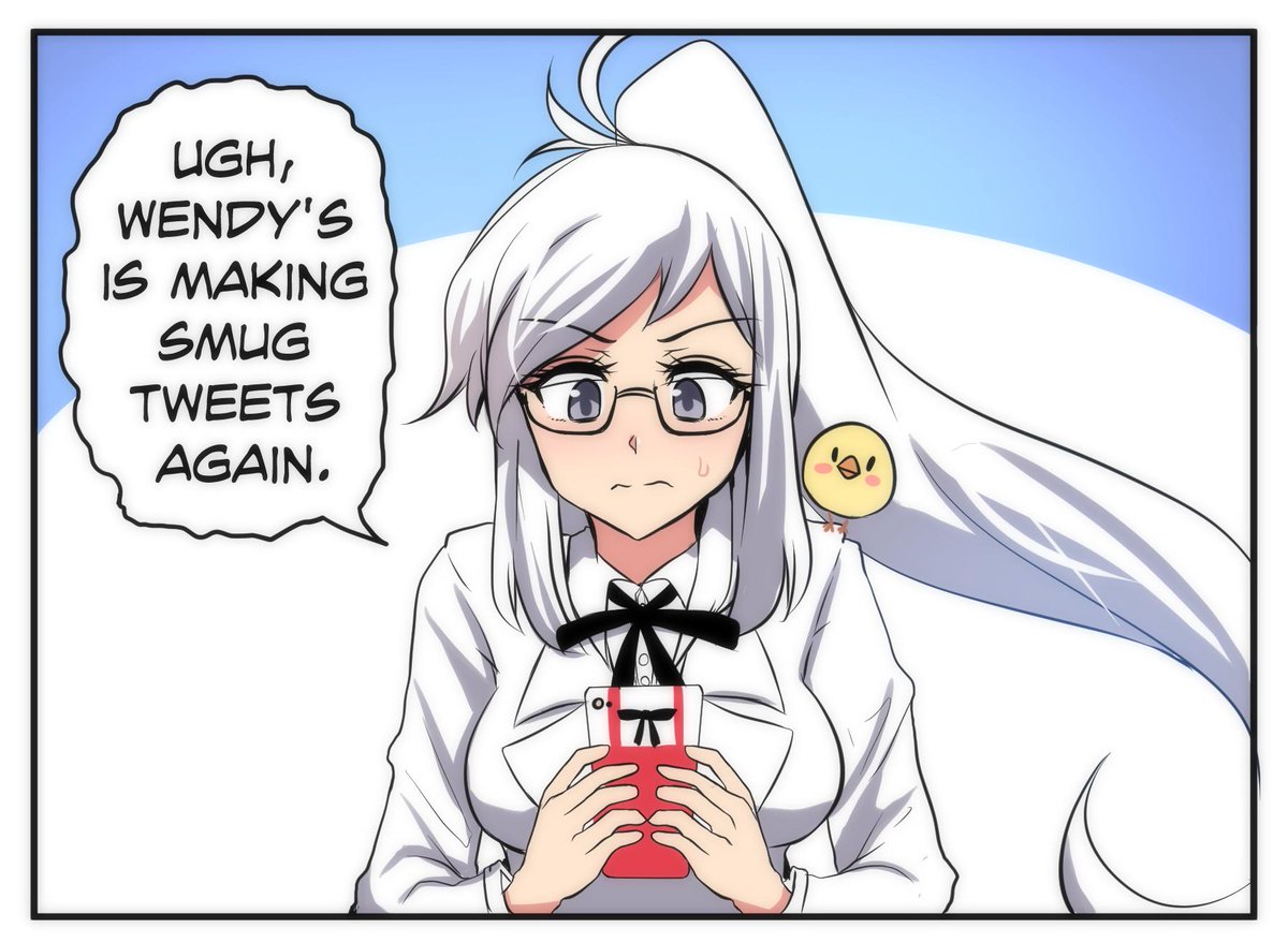 Merryweatherey's tweet image. Colonel Sanders-chan makes a dating sim! 🍗🐥
