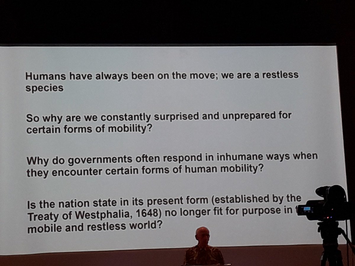 Jules_Bern's tweet photo. "Humans have always been on the move. We are a restless species." (Coleman)  #immle19 https://t.co/7F4deRt9Gi
