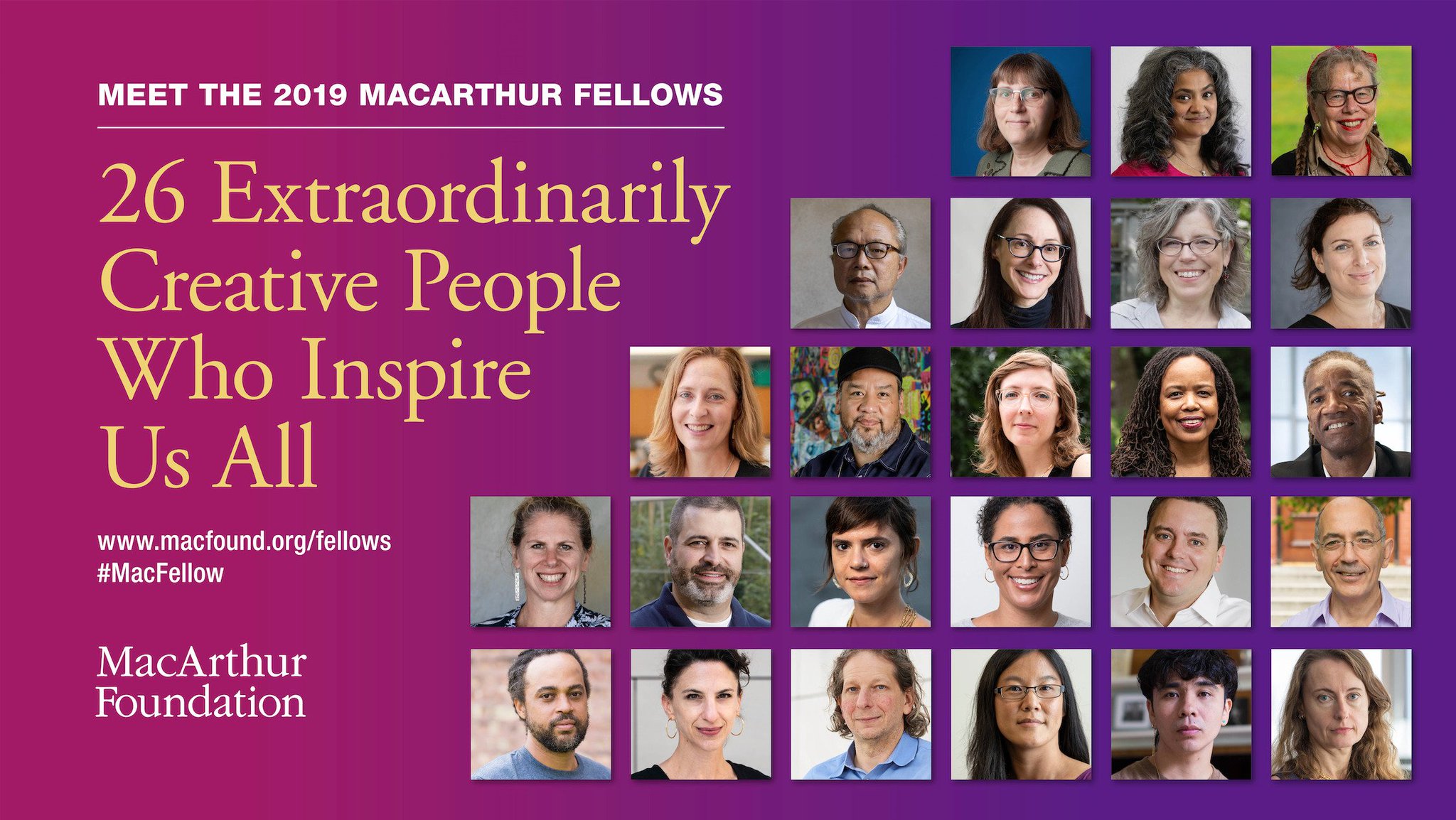 MacArthur Foundation announces the 26 winners of its 'genius' grants