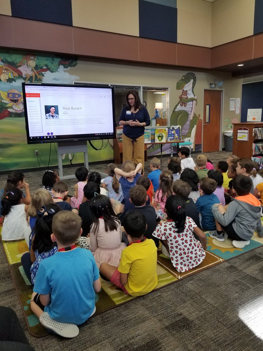 Thank you Mrs. Moss for our 1st book talk of the year! These kinders were so excited to hear all about our author coming to visit Warner! 😊 <a href="/WarnerCFISD/">Warner Elementary</a>