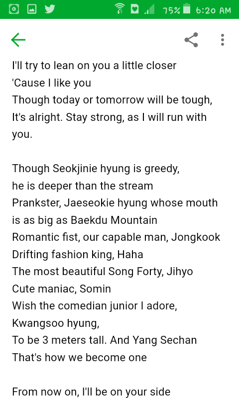 amSASIPA's tweet photo. [TRANS] '좋아/Like' #RunningManFanMeeting #Running9 Theme Song🎊

🔗: https://t.co/Fwl5stvu29

trans by @amSASIPA
PLEASE DO NOT EDIT OR TAKE OUT
Any errors, please let me know

#JeeSeokjin #YuJaeseok #KimJongkook #HaDonghoon #SongJihyo #LeeKwangsoo #YangSechan #RunningMan #런닝맨 https://t.co/YfXUV69KtM