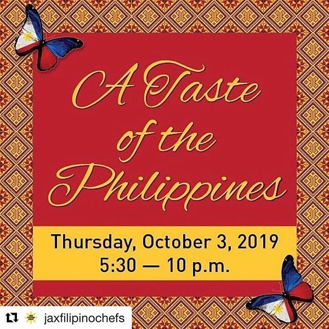 #Repost @jaxfilipinochefs with <a href="/get_repost/">Repost</a>
・・・
#Repost <a href="/moshjax/">MOSH Jacksonville</a> with <a href="/get_repost/">Repost</a>
・・・
The second edition of A Taste of the Philippines returns this October showcasing the Filipino-American food and culture of Jacksonville! Do not miss this chance … ift.tt/2n0gUUu