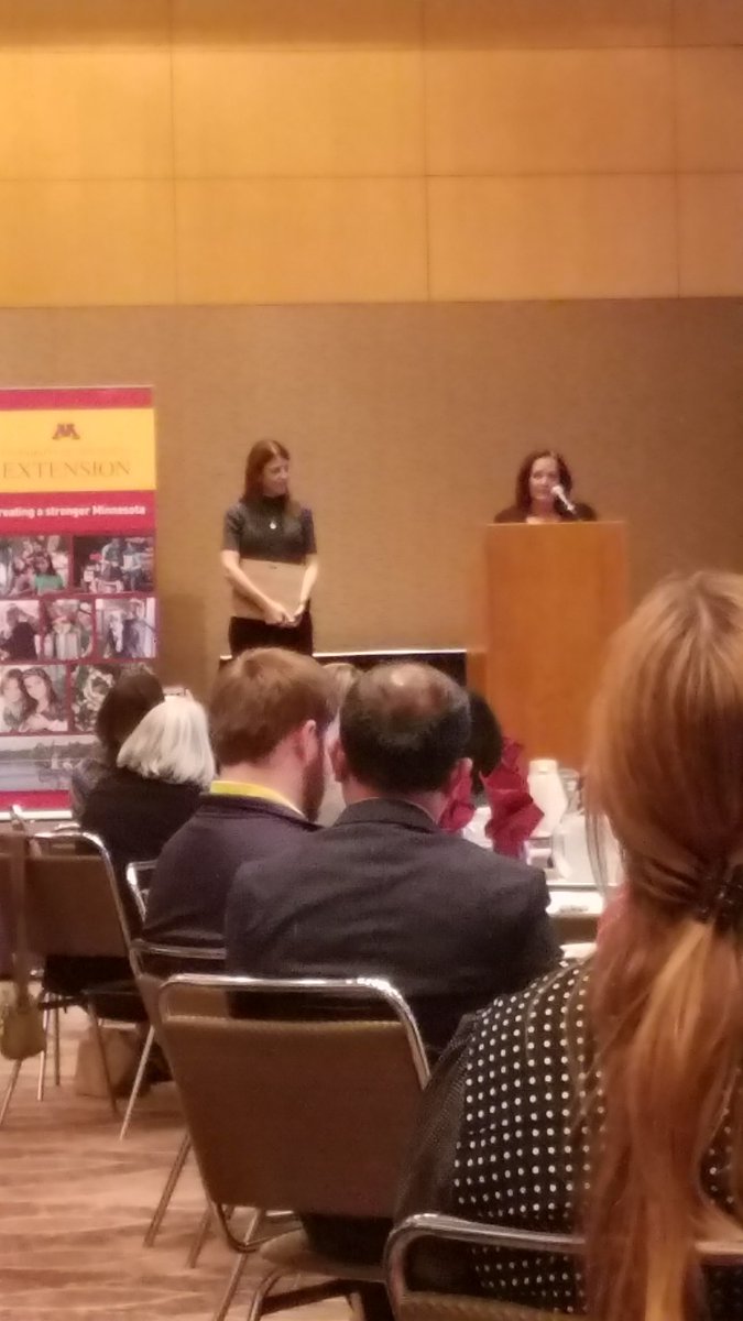 KLMLibrarian's tweet photo. Wahoo! Mary Jo Katras receives the well-deserved leadership award! #UMNExtPC https://t.co/lCxicweuyh
