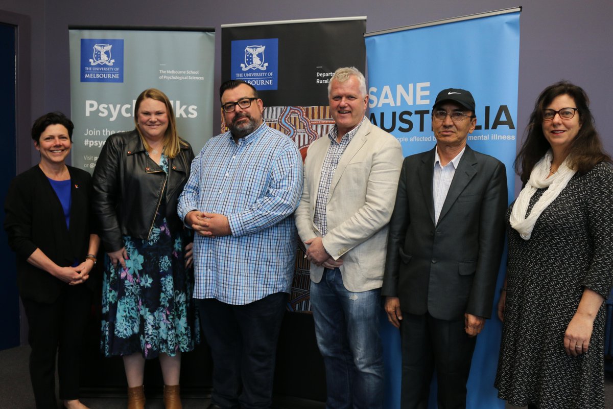 SANEAustralia's tweet image. We recently worked with @unimelb in regional VIC for a #PsychTalks on breaking down stigma in mental health. Experts &amp;amp; consumers explored the latest in stigma research &amp;amp; interventions &amp;amp; how we can translate this into real outcomes for our society. @DrMichBlanchard @DrChrisGroot