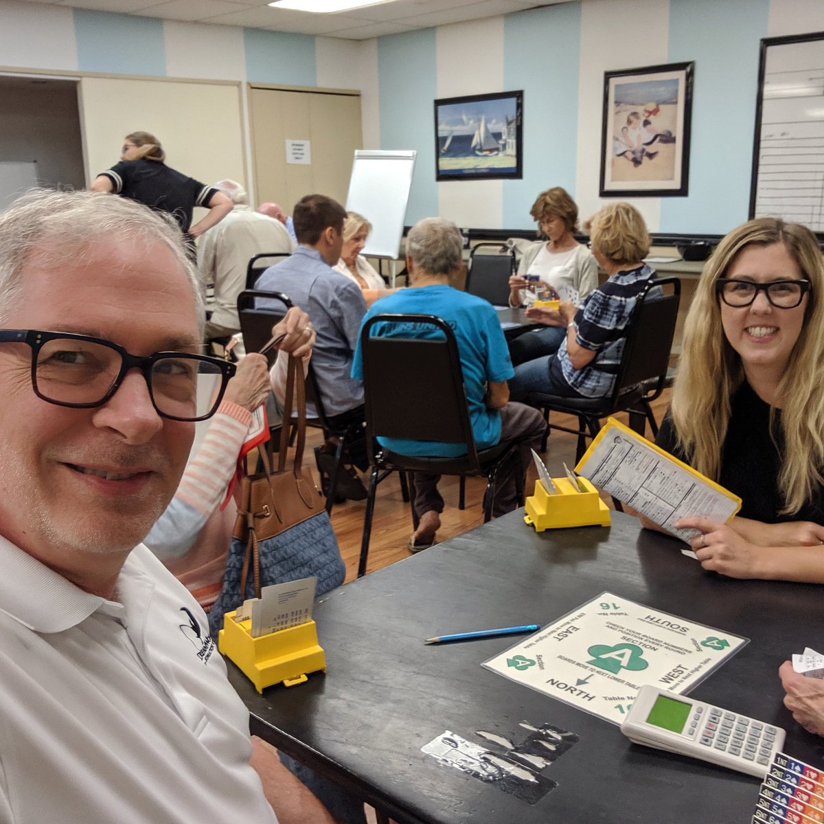 BridgeMojo's tweet image. Having a great game with @MoniqueTComedy from @BridgeKidsDoc The Kids' Table at Beverly Hills today. 57.6% game. :)