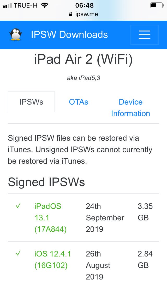 ThJailbreak's tweet photo. iOS13.1 และ iPadOS 13.1 ได้ปล่อยออกมาให้อัพเดทกันแล้ว สามารถดาวน์โหลด iOS และ iPadOS 13.1 iPSW ได้ที่ https://t.co/UIQ2kLI1os https://t.co/T75NSZSyOg
