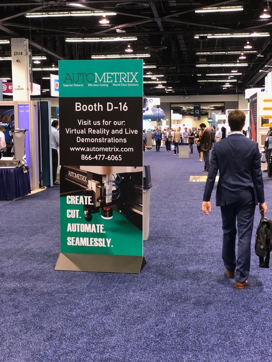 Autometrix's tweet image. At #CAMX2019 ? Come say hello. Ask to see our #cuttingsystem #virtualreality demo, the Insight Projection System and check out the live demonstrations.
