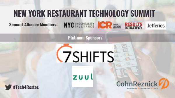 CohnReznick's tweet photo. A special thanks to all our sponsors who made this year's New York Restaurant Technology Summit possible! #tech4restos https://t.co/mK6KHD7xtI