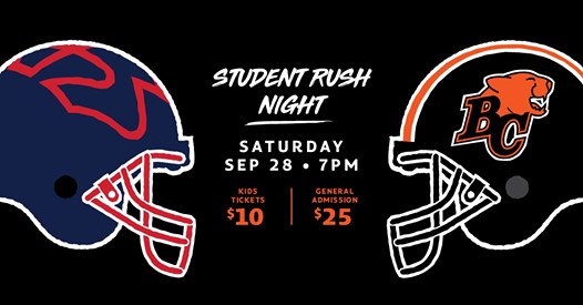vfs's tweet photo. STUDENTS: Celebrate the back-to-school as the BC Lions take on the Montreal Alouettes. One lucky student will get the chance to ‘Kick To Win’ $20,000 towards their tuition! Tickets available online and as a door prize for 6 guests at the #VFSopenhouse
https://t.co/jIjOZ1vjsI https://t.co/eZfm7aurJW
