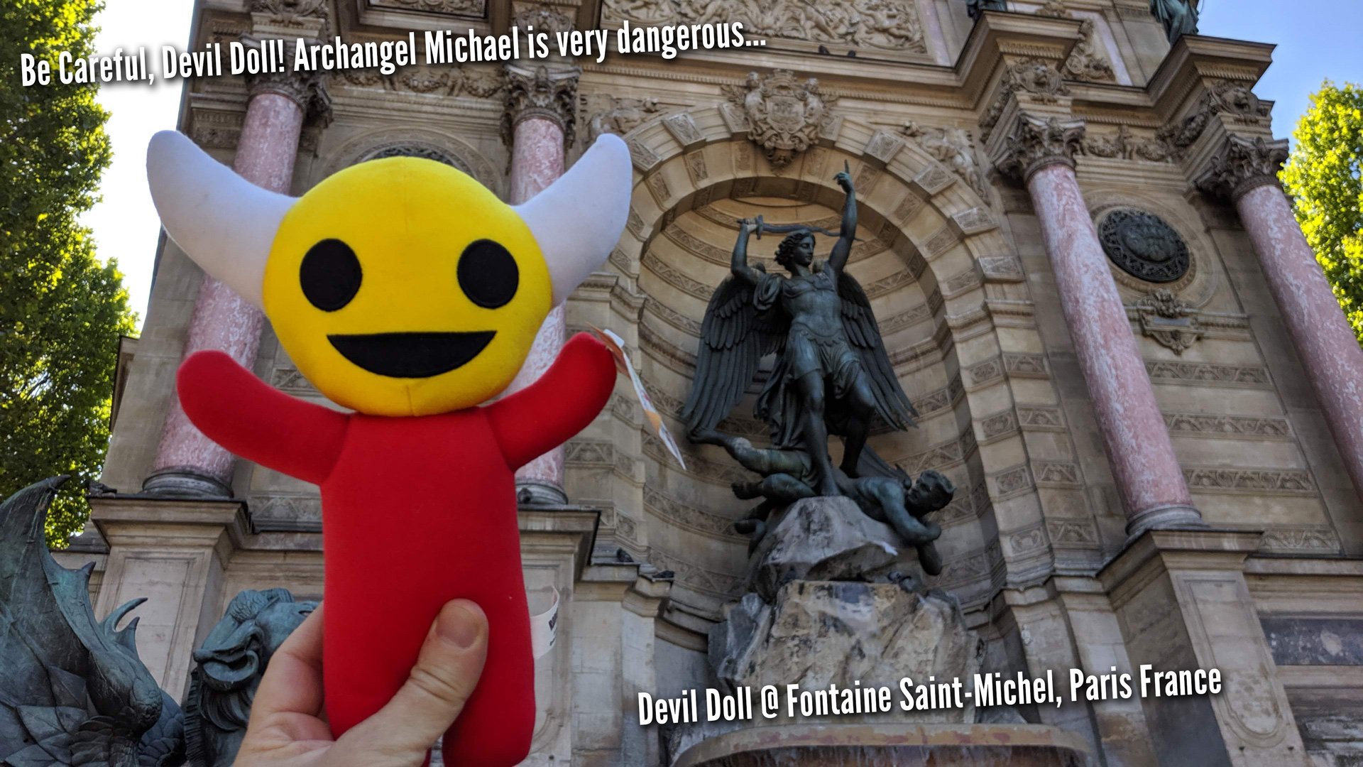 Joe Sparks on X: Watch out, Devil Doll! Michael is very dangerous! How do  you think Radiskull LOST his baby skull-bat wings all those years ago?  Devil Doll at Fontaine Saint-Michel #Paris #