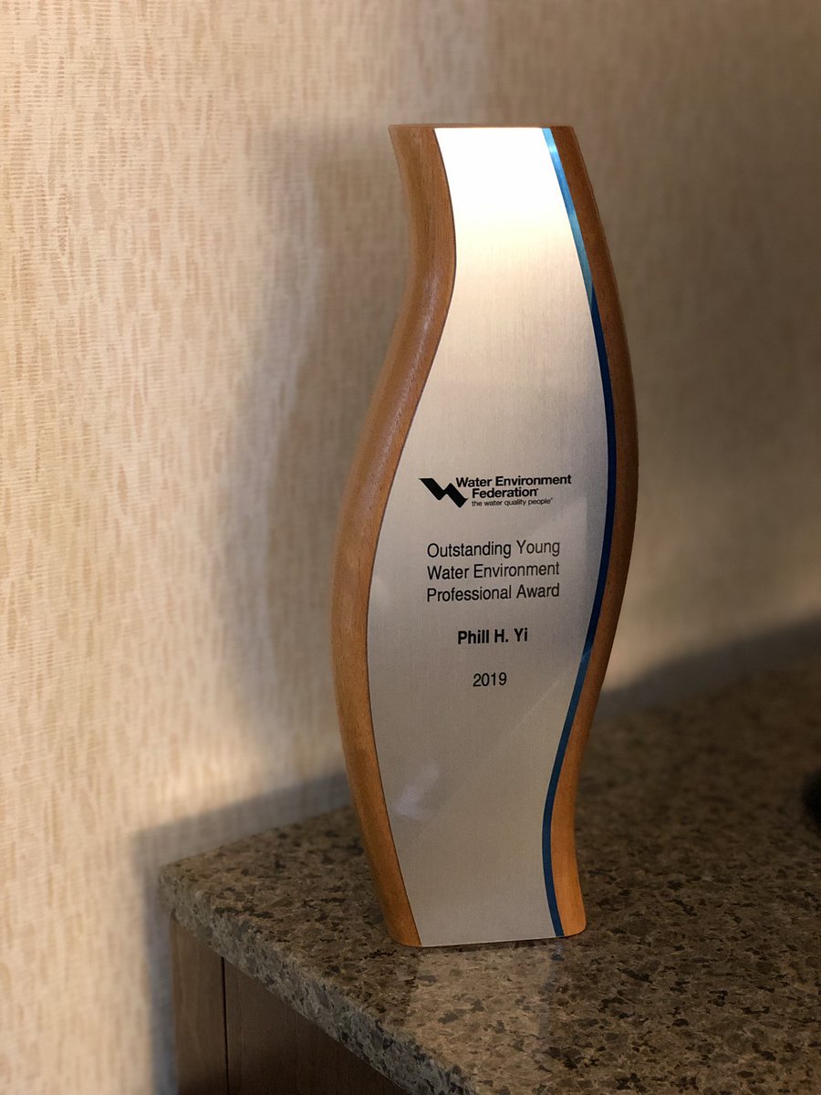 phill_yi's tweet photo. Thankful/honored to have received this award and everyone from @VirginiaWEA and friends that cheered for me #WEFTEC #mywaterlegacy https://t.co/QyHNaWQDwl