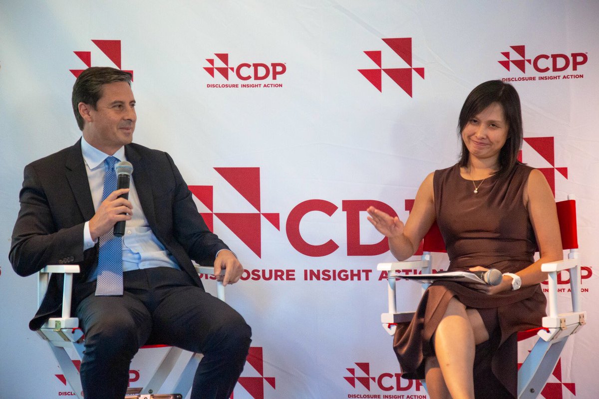 Onsite at tonight’s <a href="/CDP/">CDP</a> event. “Decarbonization is good for business because it is all about our customers. Acting on climate is something that they care about, and if they care about something, you can bet that it has an impact on our bottom line.” @NRGMauricio #ClimateWeekNYC