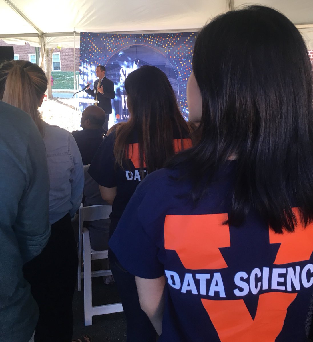 DannyEckstein's tweet image. Great day in Charlottesville celebrating the launch of @uvadatascience. Thanks @presjimryan for the jokes! #uvadatascience