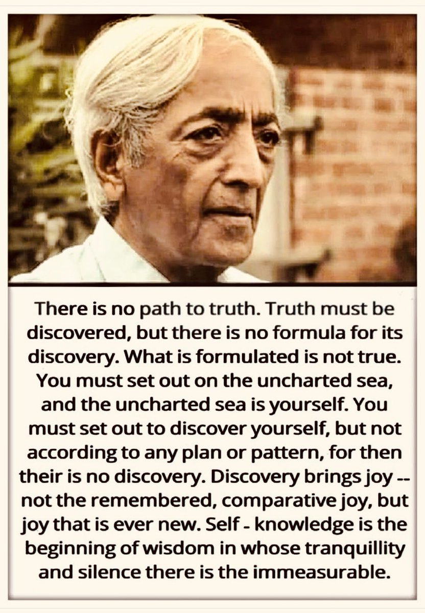 KrisBhattarai's tweet image. There is no path to truth...

#Krishnamurti 
#PathlessPath