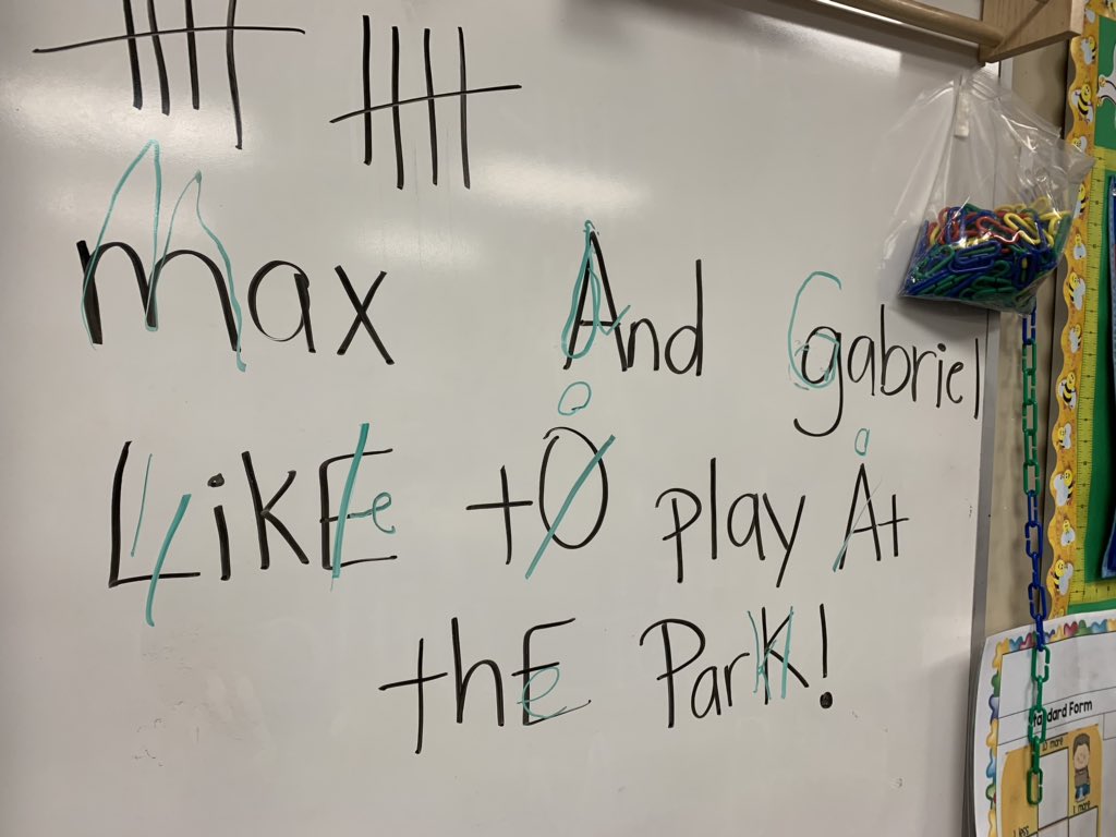 Today students did a great job working together to correct capitalization errors in my sentence!