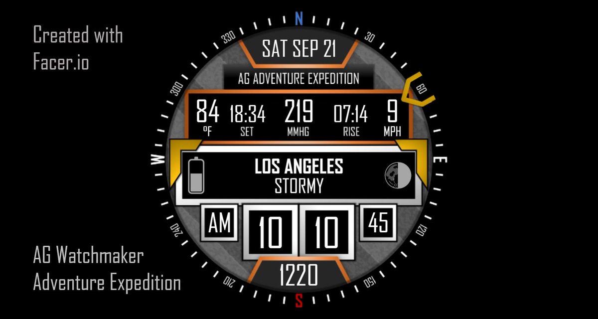 agwatchmaker's tweet image. AG Adventure Expedition @facer_io #wearables #watches facer.io/watchface/LpIr…
