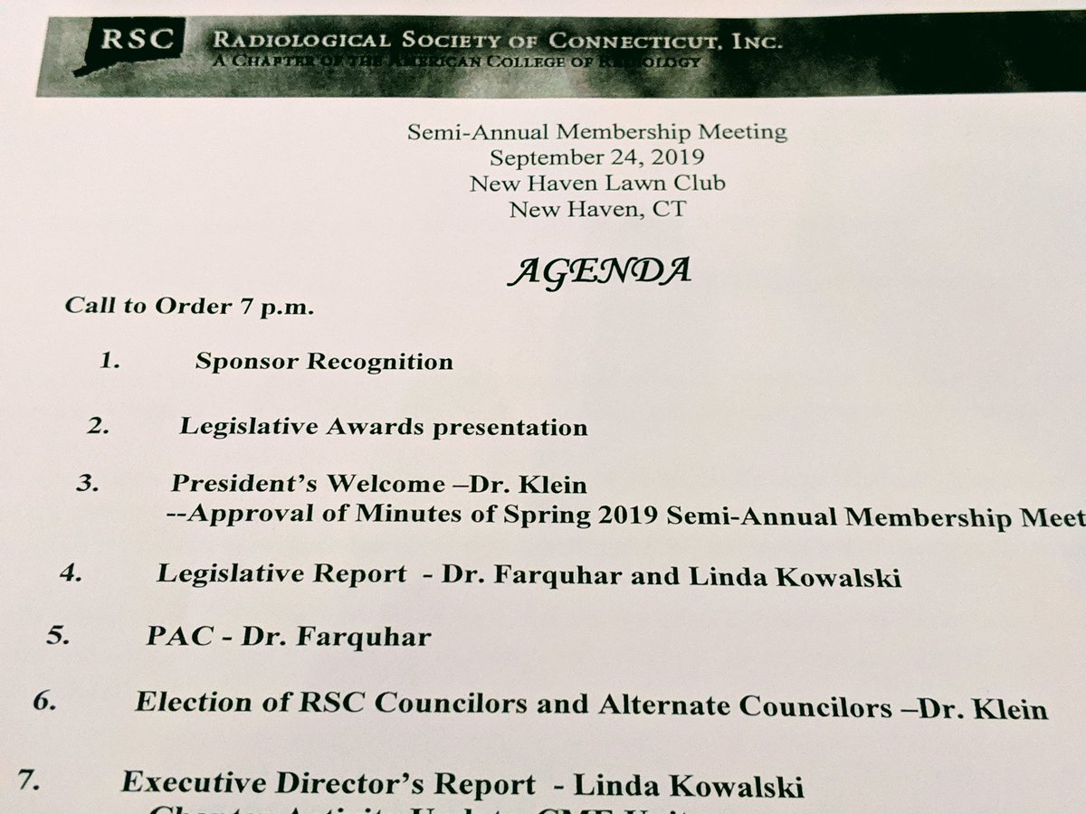 Great presentation by @FleishonMD on corporatization in radiology, certification, Advocacy and @ACRRAN @RADPAC, and @RadiologyACR Data Science Institute @AcrDsi at the Semi-Annual Meeting of the Radiological Society of Connecticut.