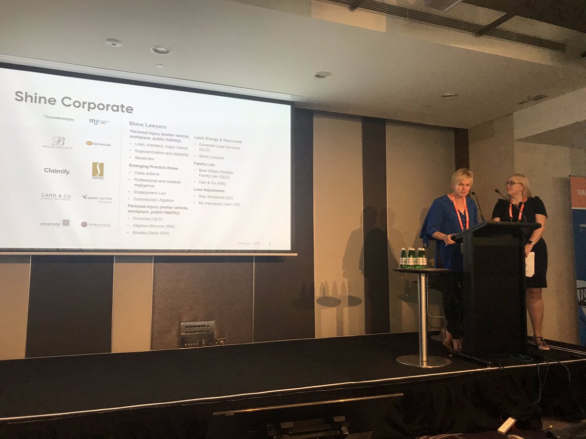 Her on day 2 of #VantageSydney2019 with <a href="/ShineLawyers/">Shine Lawyers</a>. Most legal innovation focuses on the lawyer experience and they turned the tables to develop a solution that has the client experience at heart!