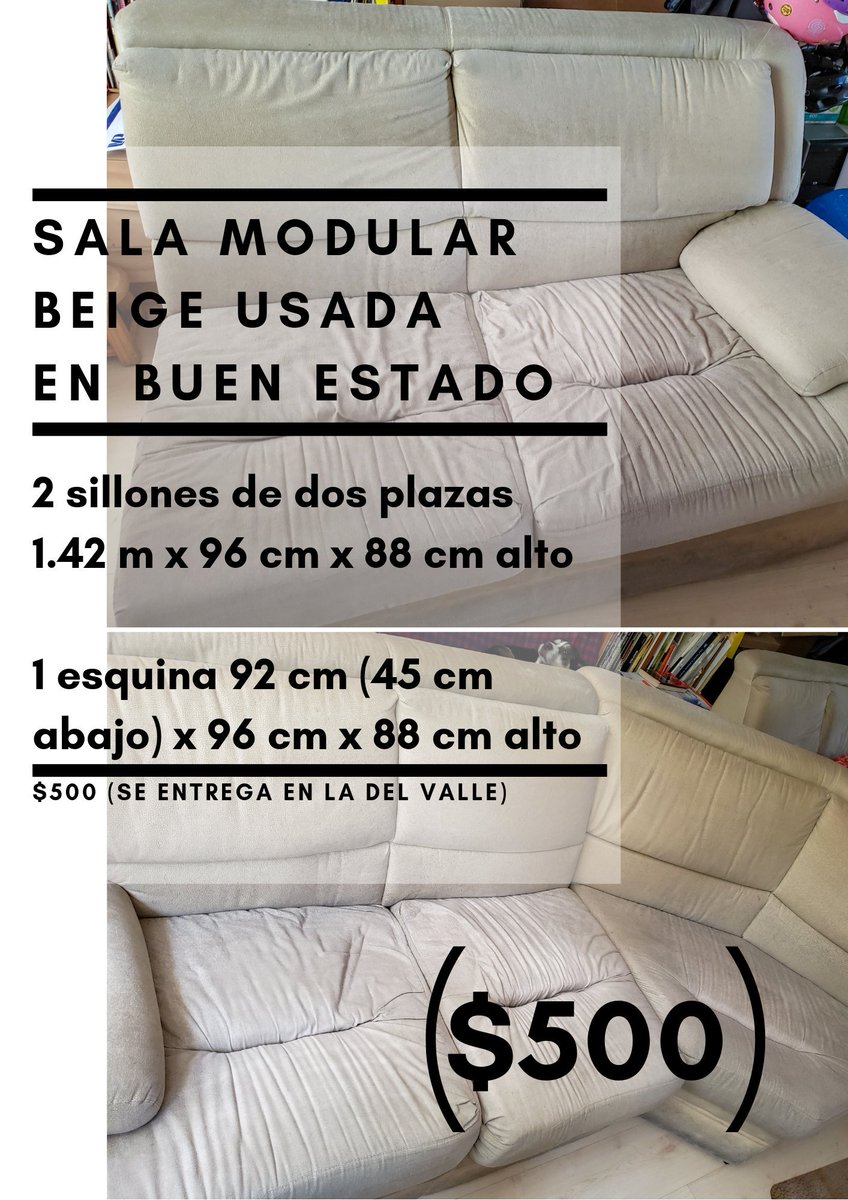 ga_briela's tweet photo. Vendo sala beige usada en buenas condiciones, se entrega @En_laDelValle https://t.co/AvncBdLeEJ