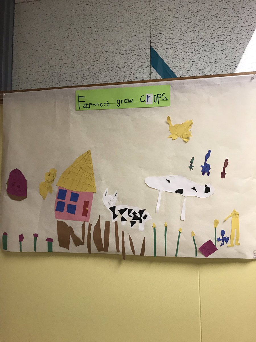 sarahkaybrent's tweet photo. Ms. Chado’s class made a mural about their #sharedreading big book! #interactivewriting @SouthGeorgia1 @southgeorgiapta https://t.co/iK4RLh2GLG