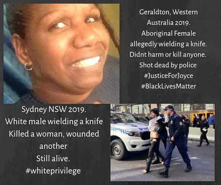 1 Country with 2 Illegitimate Law Systems &gt;&gt;----&gt; 1 is still Ethnic Cleansing &amp; to Throw The Book at the Blacks, And the other is for The Privileged. 

#JusticeForJoyce #StopBlackDeathsInCustody #RCIADIC #ImplementThe339