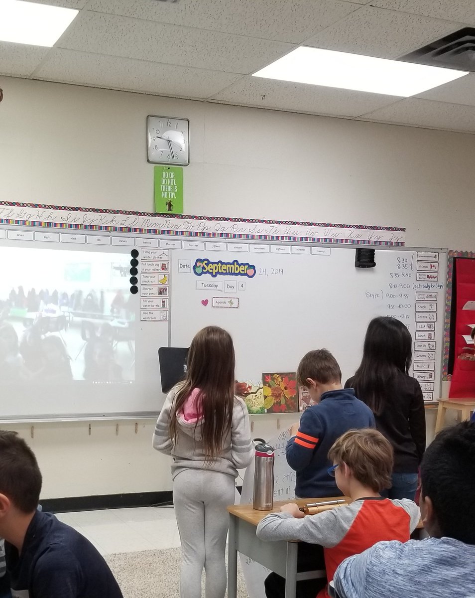 HenDaniel2's tweet photo. Our first Skype - what an exciting opportunity to celebrate the different cultures in our school. Thank you @RichardsonM01 for being a wonderful partner to share this with. Also a big thanks to @WarrenHart for coordinating. #SkypeClasroom #MicrosoftEduCa #MIEExpert @niakwaLRSD https://t.co/hQ1T6Aj46p
