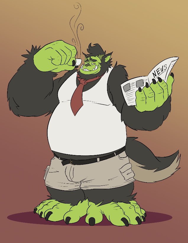 Since it’s #GorillaDay, here is a slightly unconventional look for me drawn by @meaninglez!