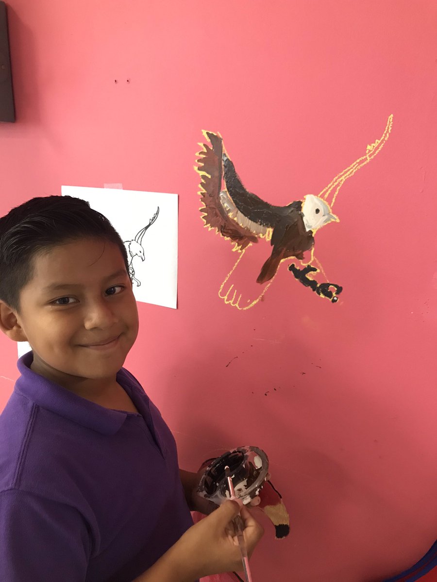 btw_art's tweet photo. Third Graders hard at work on our Florida mural👏 https://t.co/X0E6FHCyTE