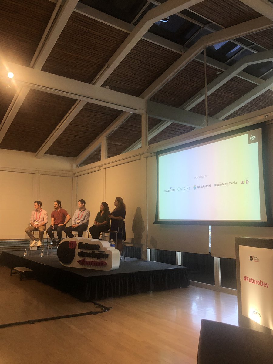 RichardHurring's tweet image. Great panel at #futuredev talking about the mix of skills, technical and non technical needed to build diverse developer communities