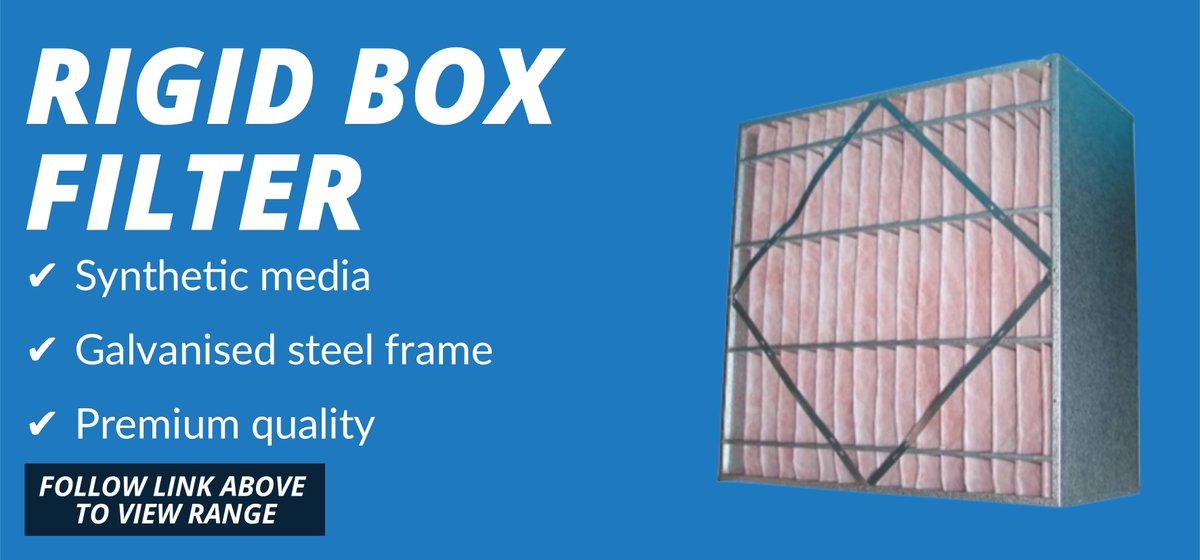 BisonFilters's tweet photo. Rigid Box Filters by Bison Filters

Checkout our range of high quality Rigid Box Filters featuring a premium-grade galvanised steel frame and synthetic media, our Rigid Box Filters are ideal for hospital and cleanroom applications. Filter Class: F6 | Max F https://t.co/rvxsrU9zKm https://t.co/yBeUF5iHPE