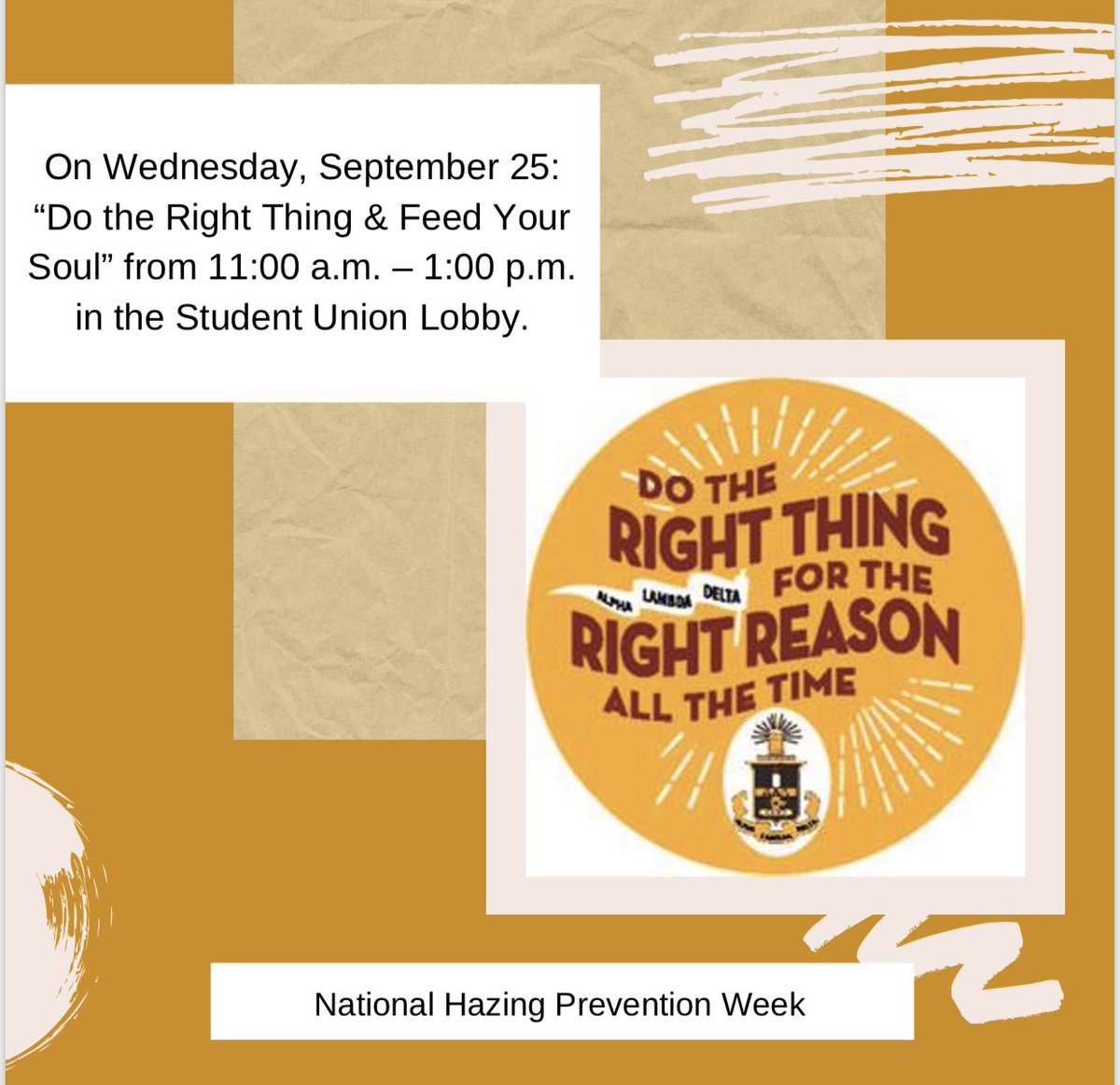 nsula_ald's tweet photo. #nationalhazingpreventionweek #ald#nsula 💜 https://t.co/Zelro3Vaxh