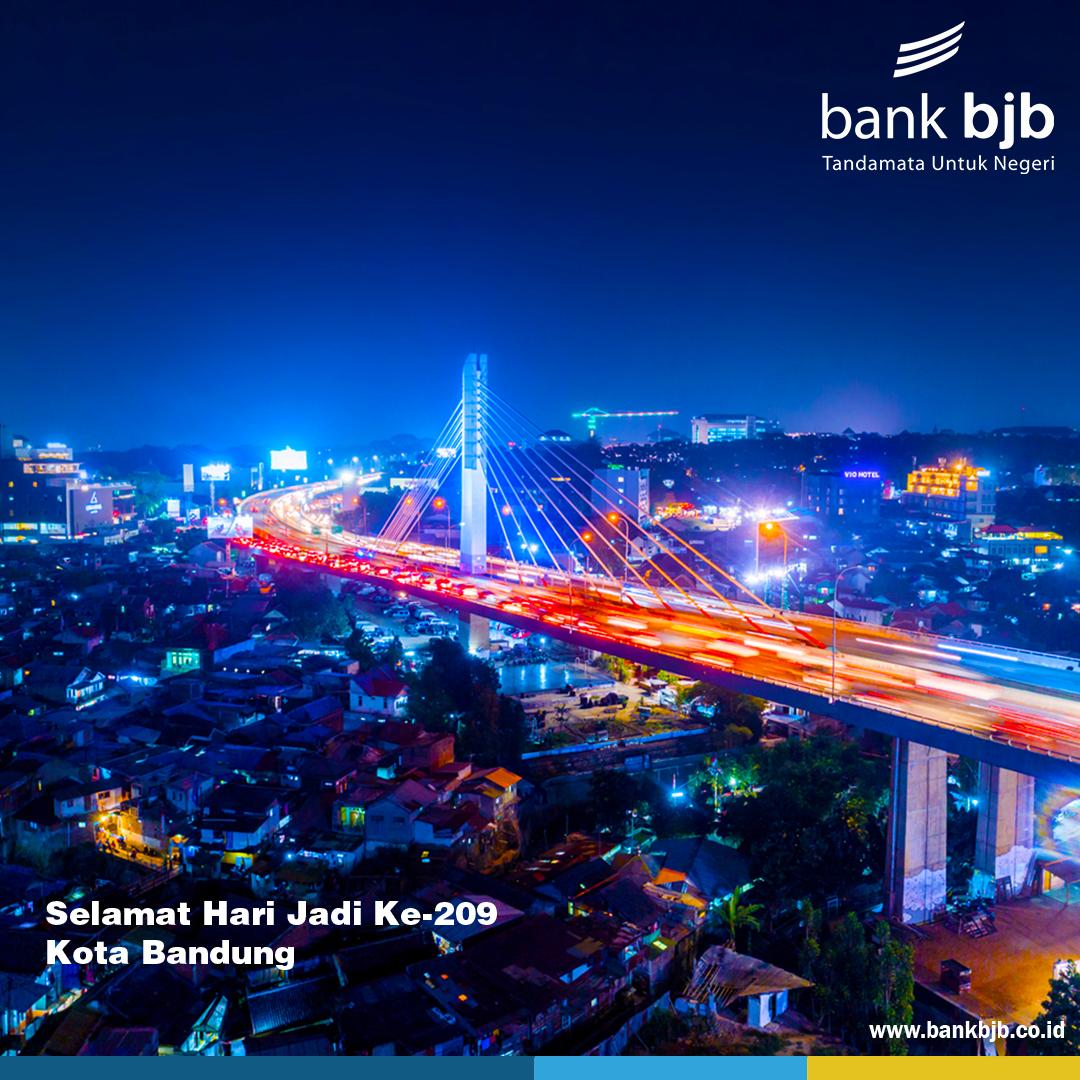 Salah satu kebanggaan Indonesia dan warga Bandung dengan terpilihnya Kota Bandung sebagai kota kreatif. Semoga Bandung dapat terus mengembangkan potensi kotanya. bank bjb siap mendukung pembangunan ke arah yang lebih baik dalam semua segi.

Selamat Hari Jadi ke-209 Kota Bandung