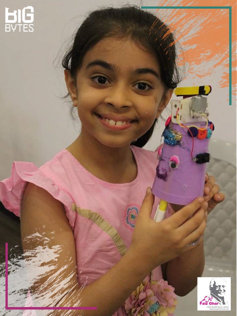 bigbytespk's tweet image. Moments from our recent toy robot building workshop at @FaizGhar . Call us or whatsApp to register for the next one: 03074424466.

#bigbytes #makers #makermovement #faizghar #community #robotics #learning #circuits #lahore #Pakistan
