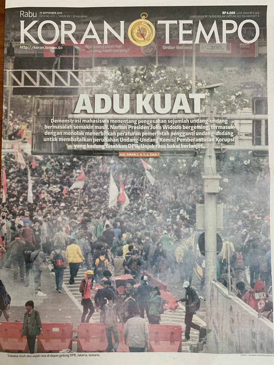 edbertgani's tweet photo. Perbandingan beberapa headline koran media besar pagi ini 🙂 https://t.co/Mz58XQGIUn