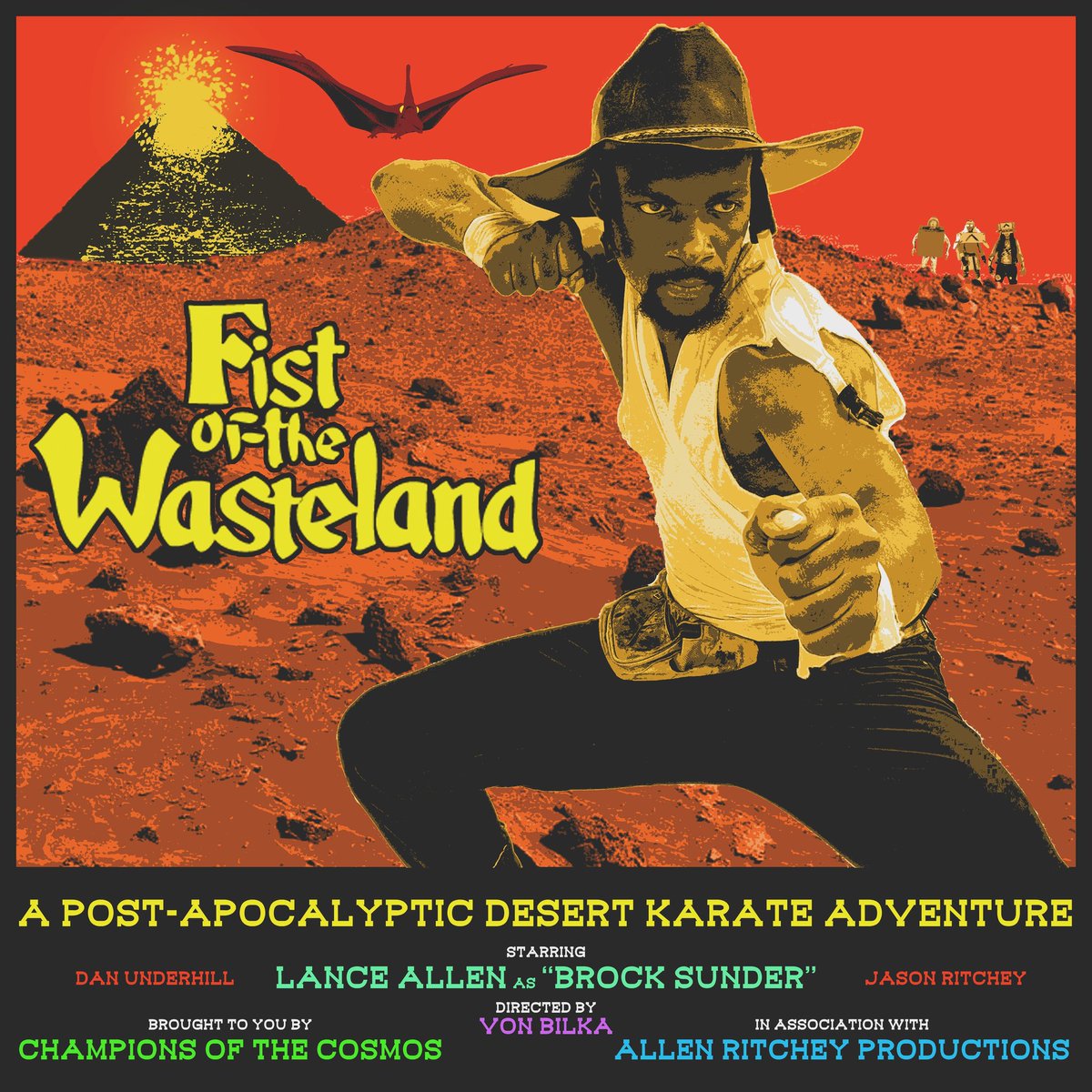 ChampsofCosmos's tweet photo. We are happy to officially announce our next project: FIST OF THE WASTELAND! 

"In a post apocalyptic hell-future filled with freaks and dinosaurs, a lonesome cowboy fights for what’s right the only way he knows how: with DESERT KARATE."

Stay tuned for awesome BTS treats! https://t.co/h6fFJQ0rul
