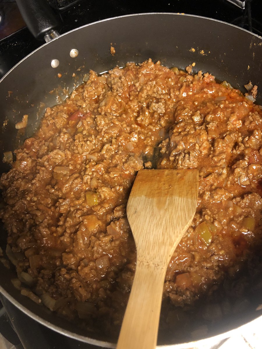 Quick & easy- use what we have in the pantry- type of dinner tonight ground beef, onion, garlic, tomato sauce, salsa, black beans & cheddar cheese for this mexican style stroganoff 